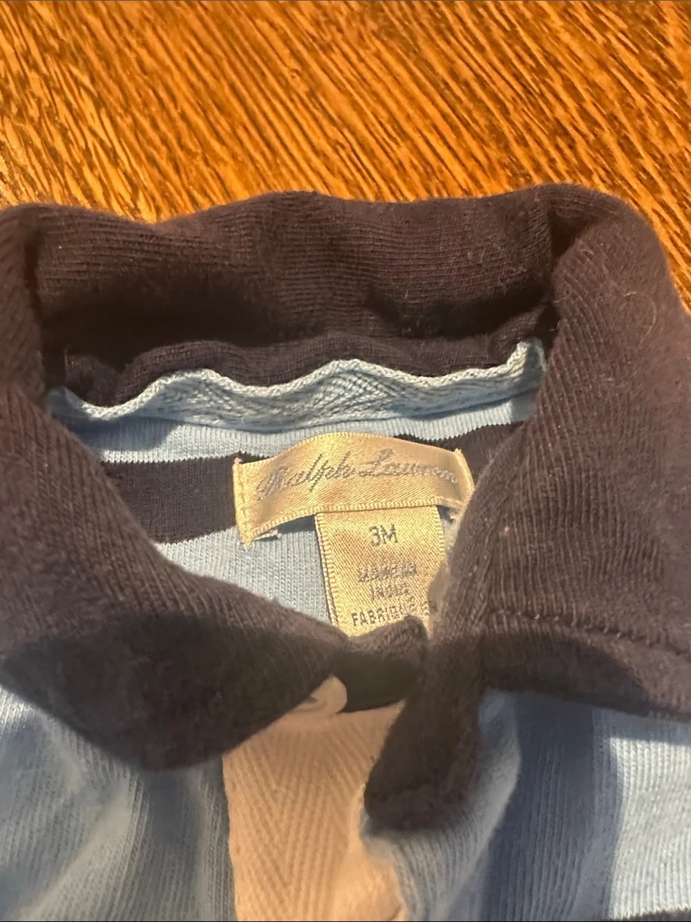 Ralph Lauren Light Blue with Navy Stripes Polo One-Piece